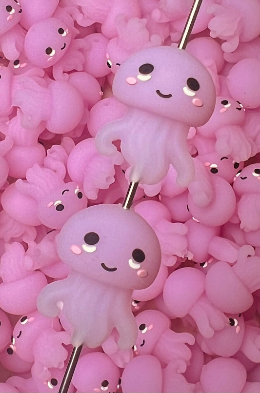 3D Jellyfish Focal Bead, **NOT FOR TEETHING** 3D Animal Focal Bead