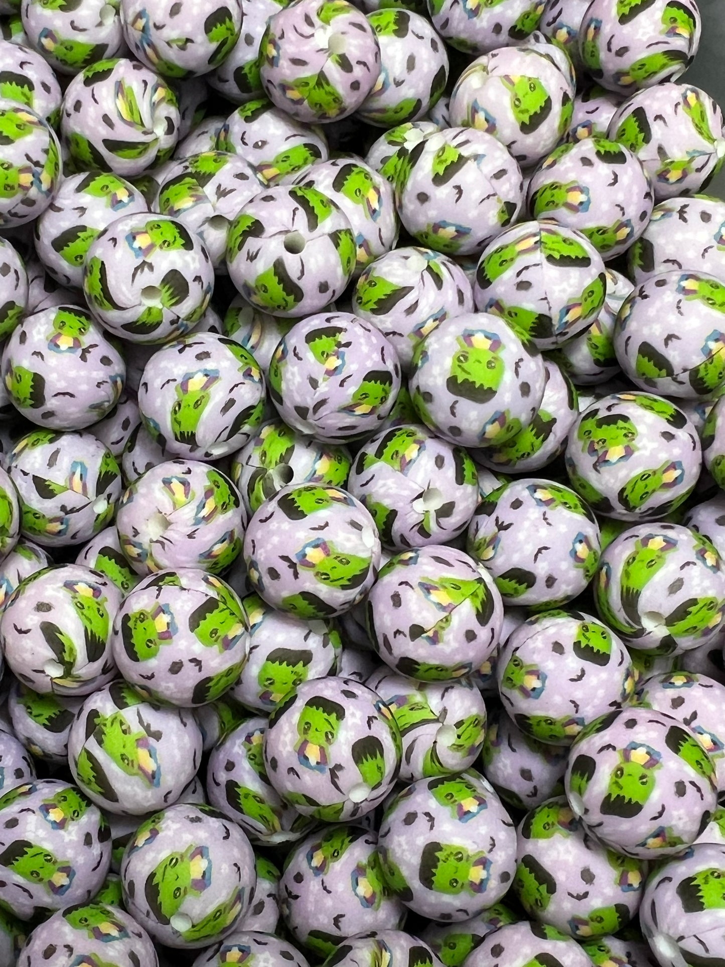 15mm Print Frankie EXCLUSIVE Round Silicone Beads