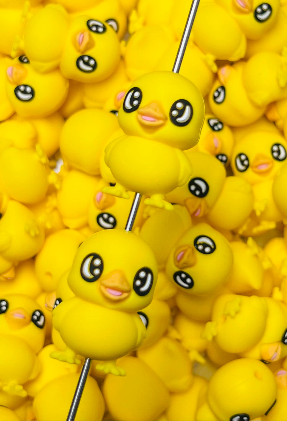 3D Duck Silicone Focal Bead,**NOT FOR TEETHING** Animal Shape Silicone Bead