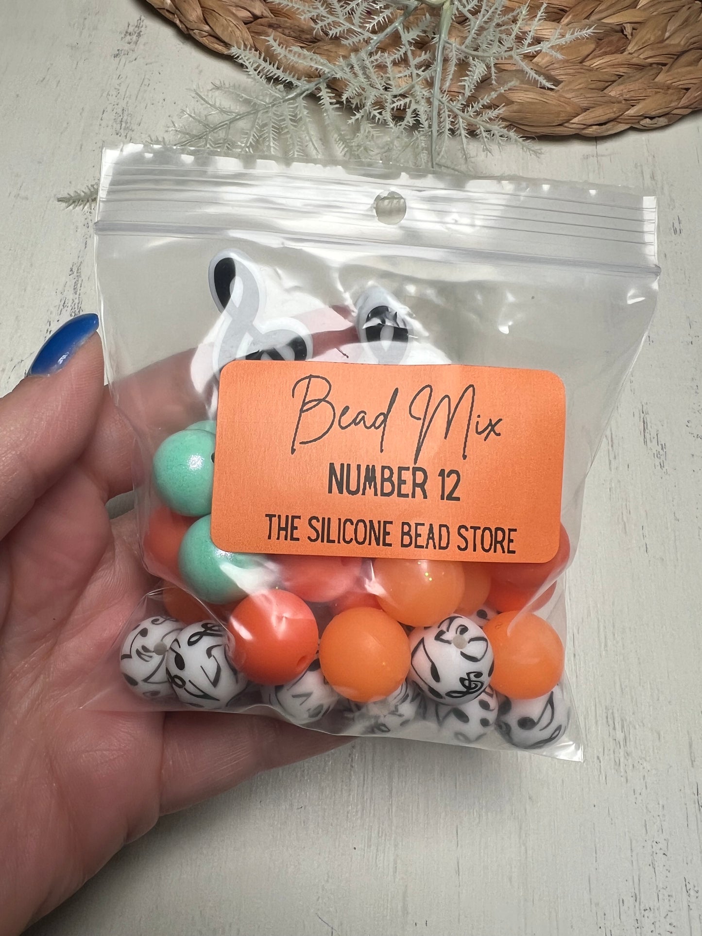 *Bead Mix - Number 12 Silicone Bead Mix, Music Bead Mix