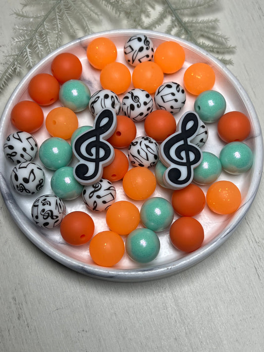 *Bead Mix - Number 12 Silicone Bead Mix, Music Bead Mix