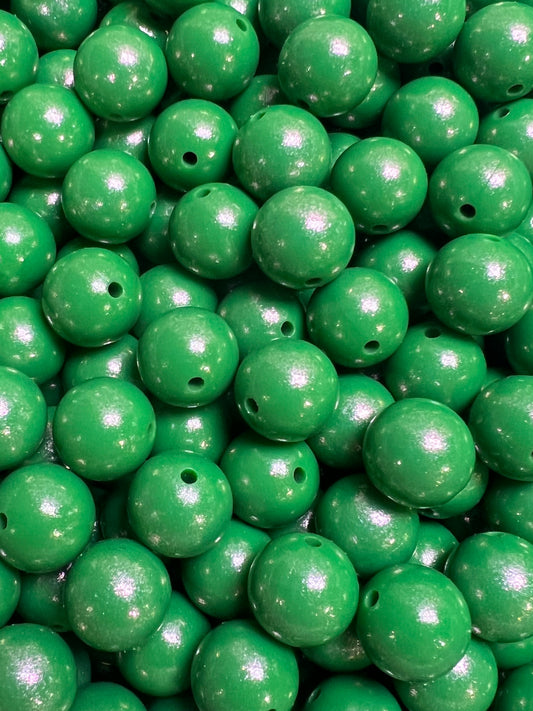 15mm Opal Fern Round Silicone Beads