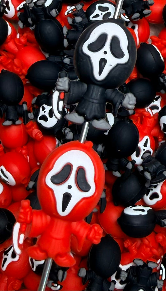 3D Scream Focal Bead, Halloween Silicone Focal Bead