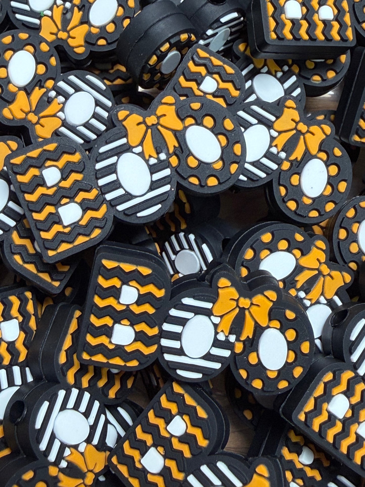 H- Boo-tiful Silicone Focal Bead, Halloween Focal Bead