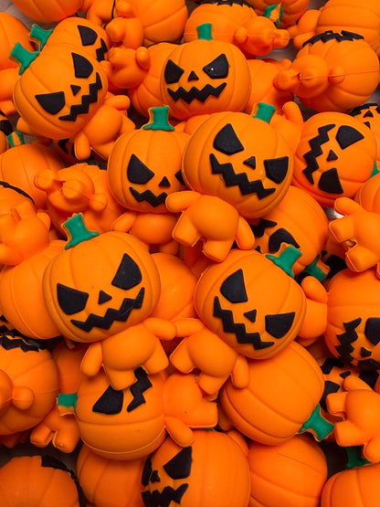 3D Jack Pumpkin Head Focal Bead, Halloween Silicone Focal Bead