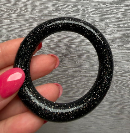 *65mm Silicone GALAXY Glitter Ring With Holes for Beading