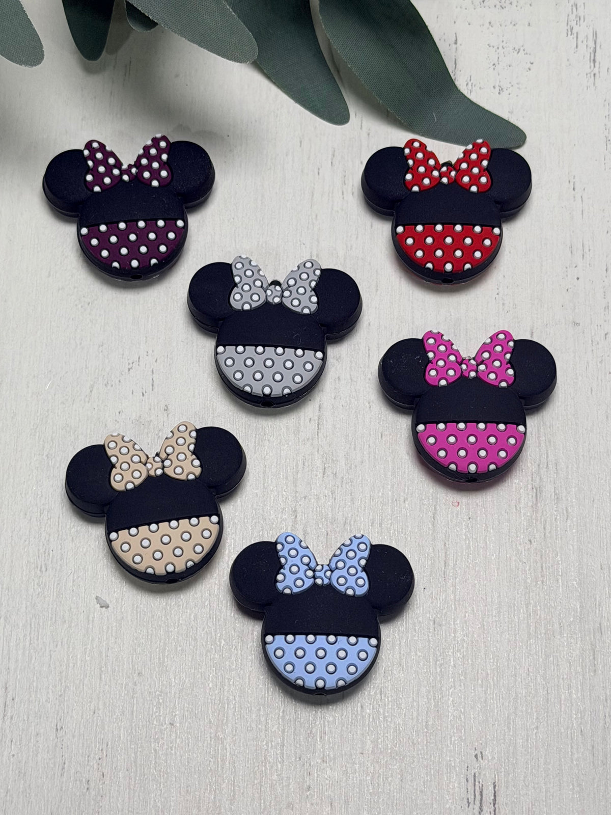 A- Girl Mouse Silicone Focal Bead, Animal Shape Silicone Bead, Farm Focal