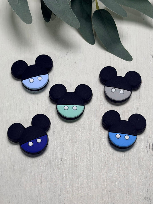 A- Boy Mouse Silicone Focal Bead, Animal Shape Silicone Bead, Farm Focal