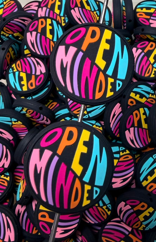 Q- Open Minded Focal Bead, Quote Focal Beads