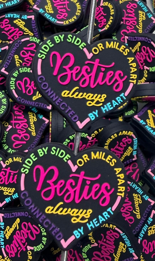 Q- Besties Always Focal Bead, Quote Focal Beads