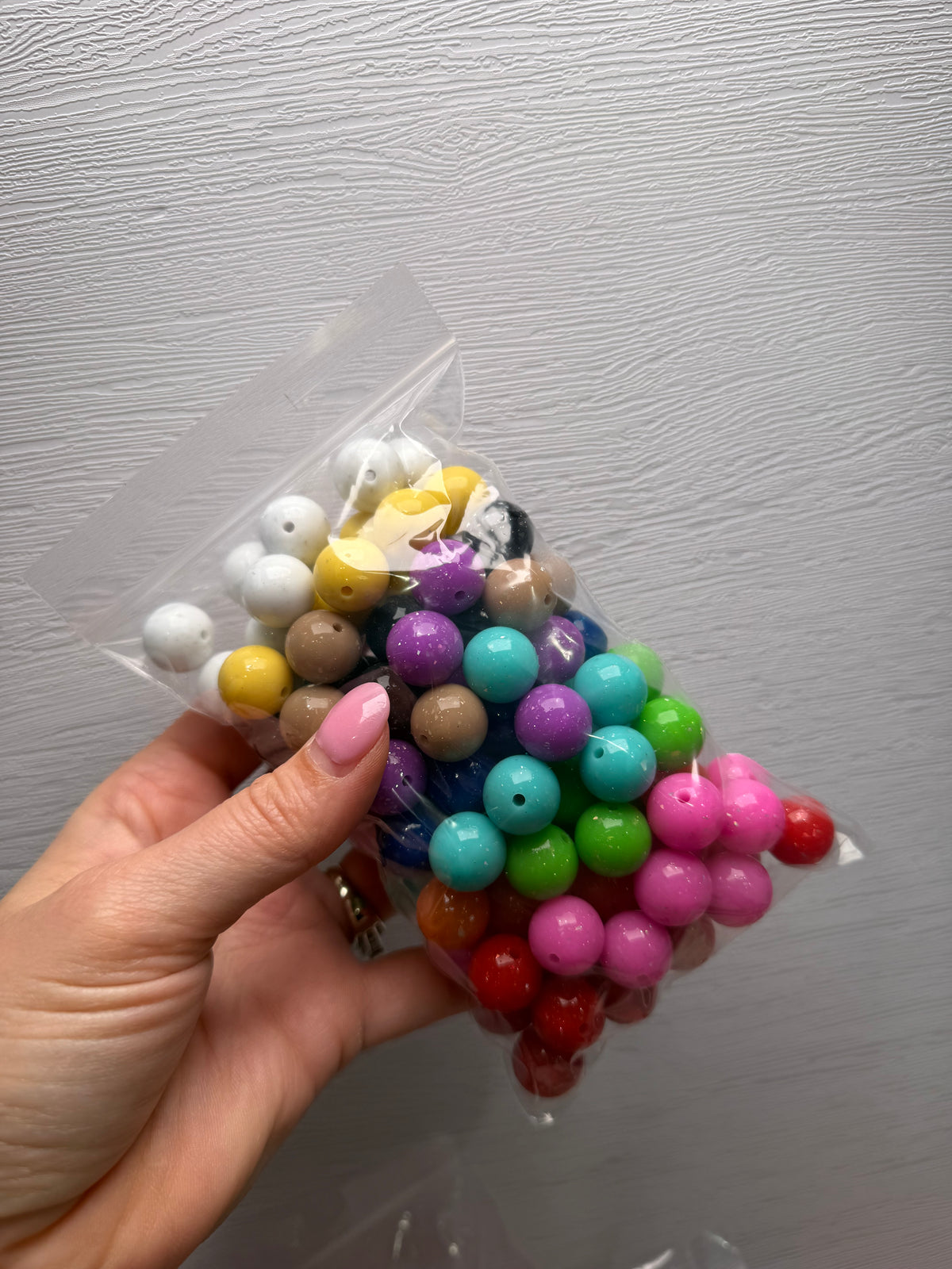 *Bead Mix# 289- Cosmic Glitter 15mm Round Silicone Bead Mix Bag