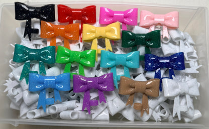 Y- Straw Topper - COSMIC Glitter Bow, Tumbler Accessory