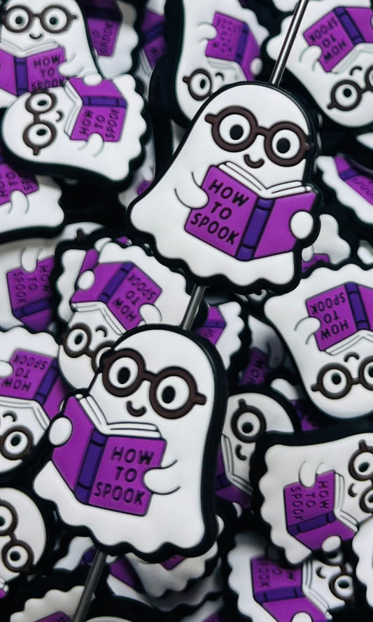 H- How to Spook EXCLUSIVE Focal Bead, Ghost Silicone Focal Bead