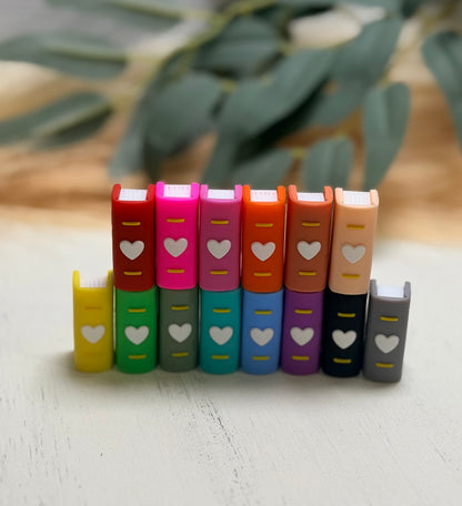 B- Heart Book EXCLUSIVE Silicone Focal Bead