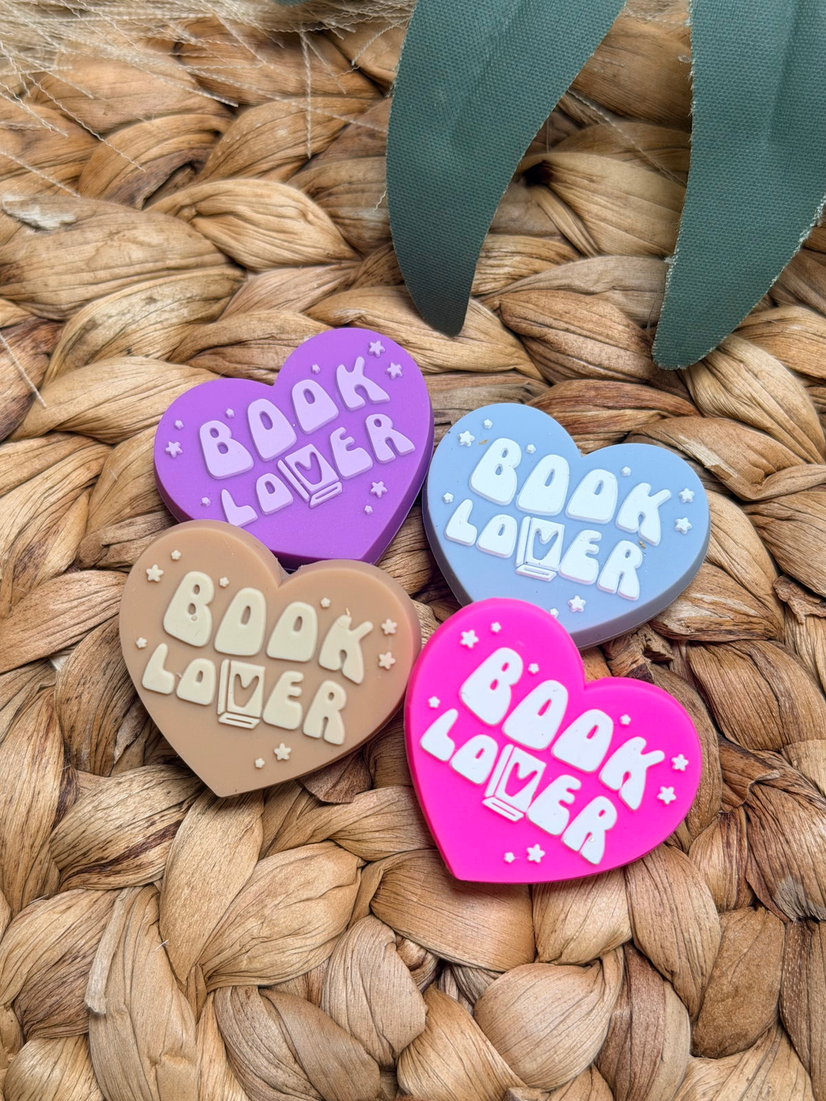 B- Book Lover EXCLUSIVE Silicone Focal Bead, Book Silicone Bead