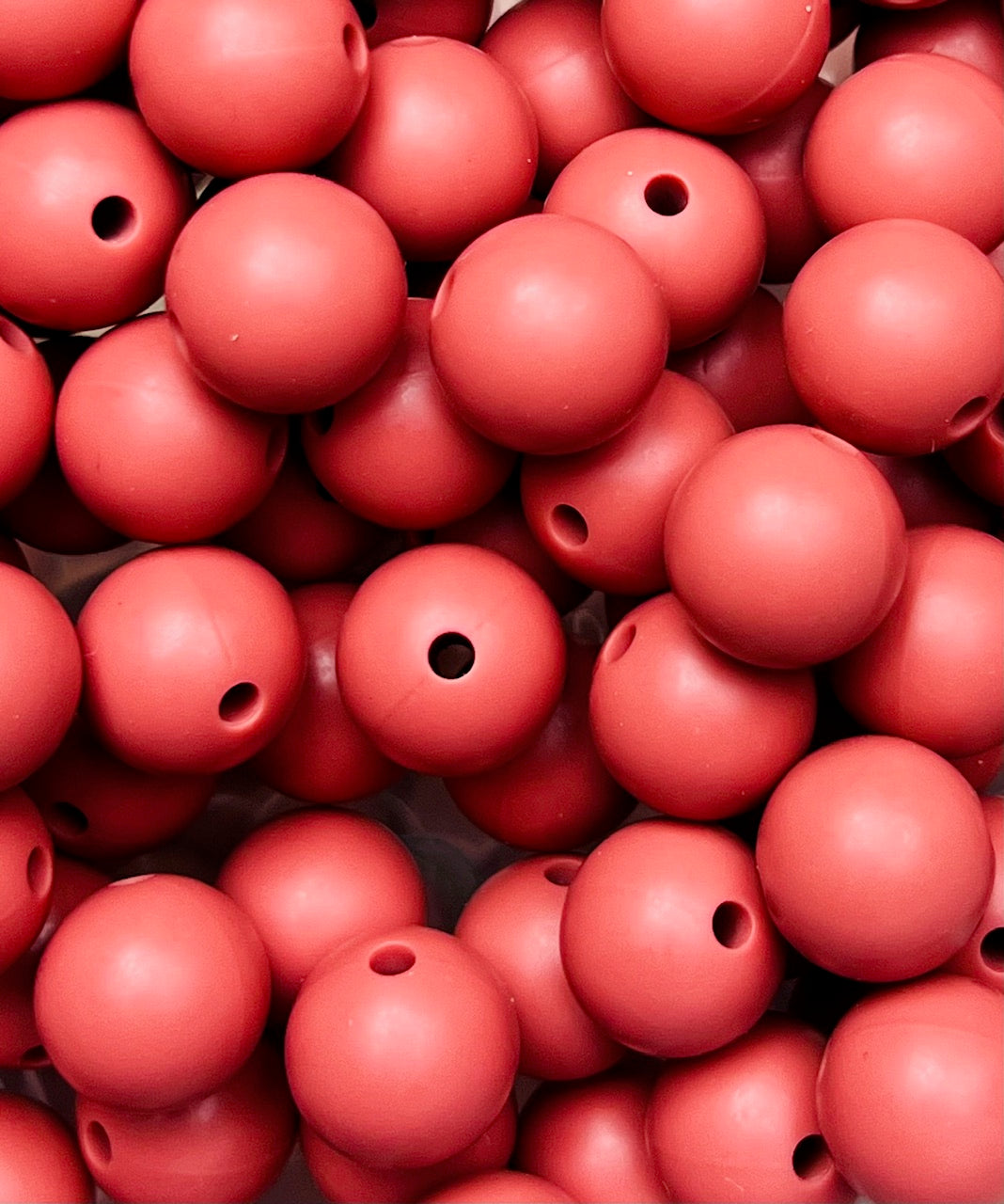 12mm Round Solid Clay Silicone Bead