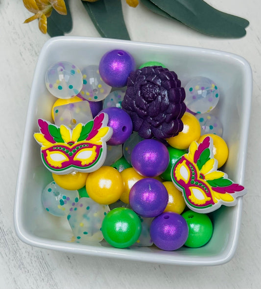 *Bead Mix #127- Mardi Gras CONFETTI