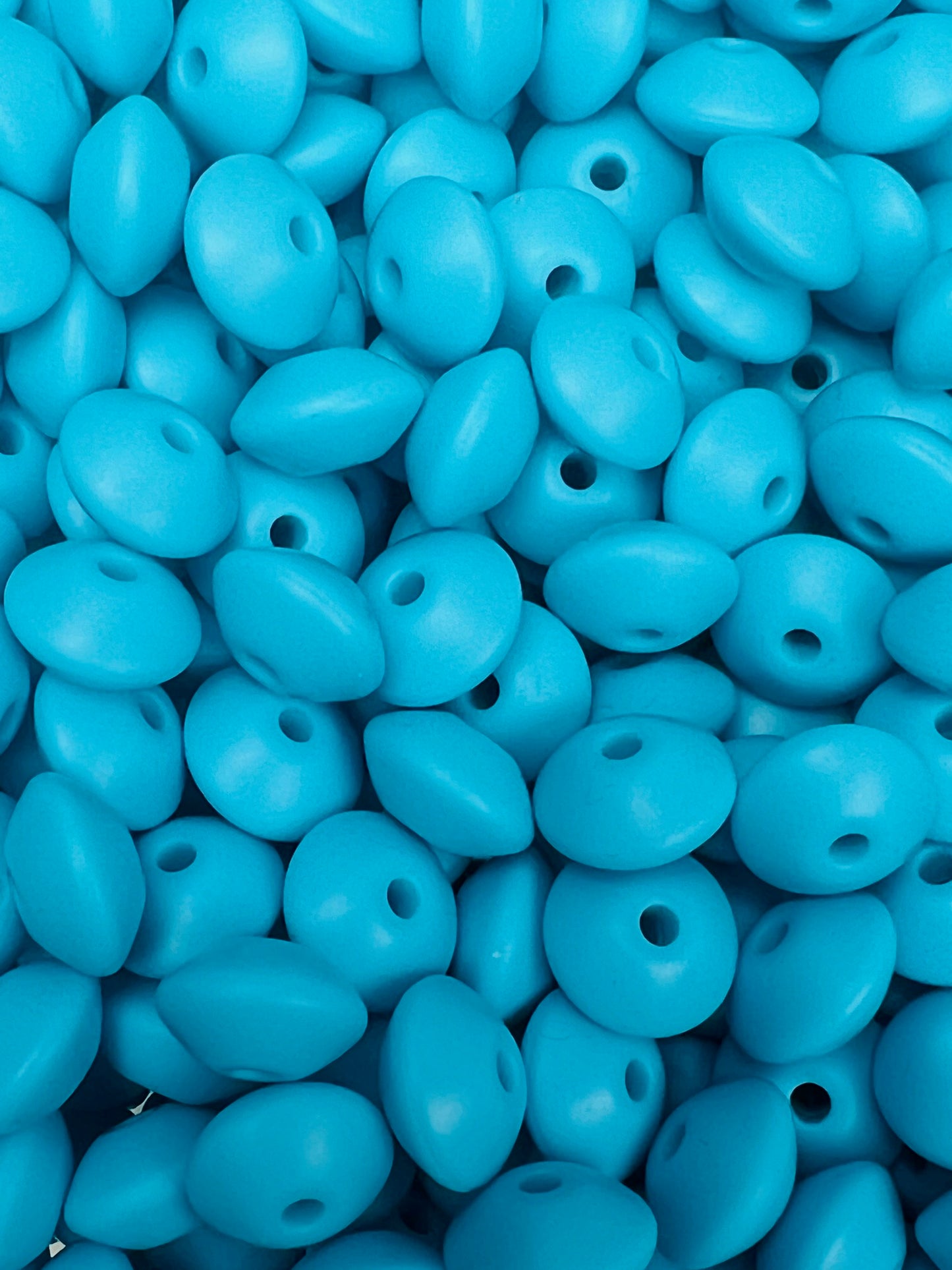 12mm Lentil Solid Seaside Silicone Bead