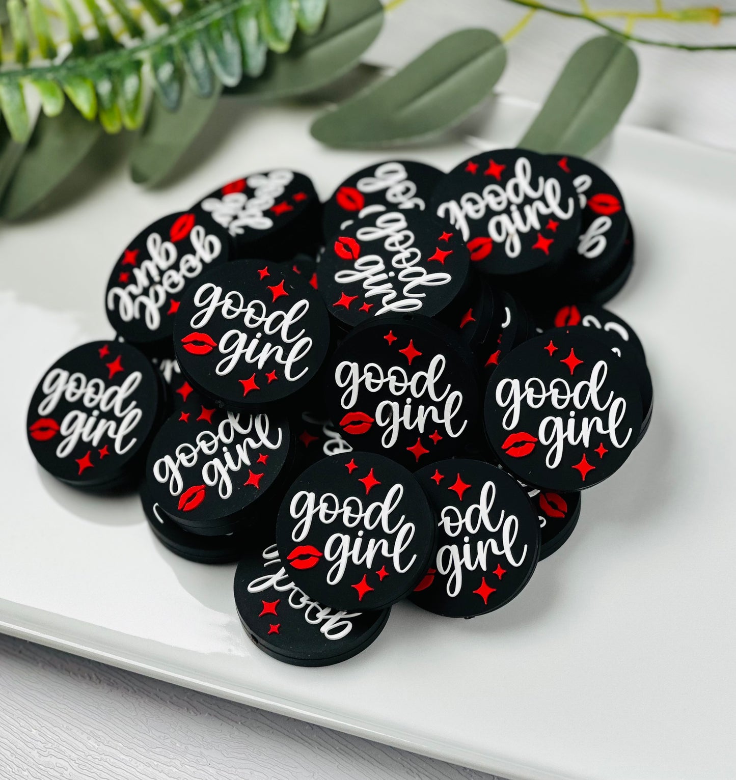 Good Girl EXCLUSIVE Silicone Focal Bead, Book Silicone Focal Bead