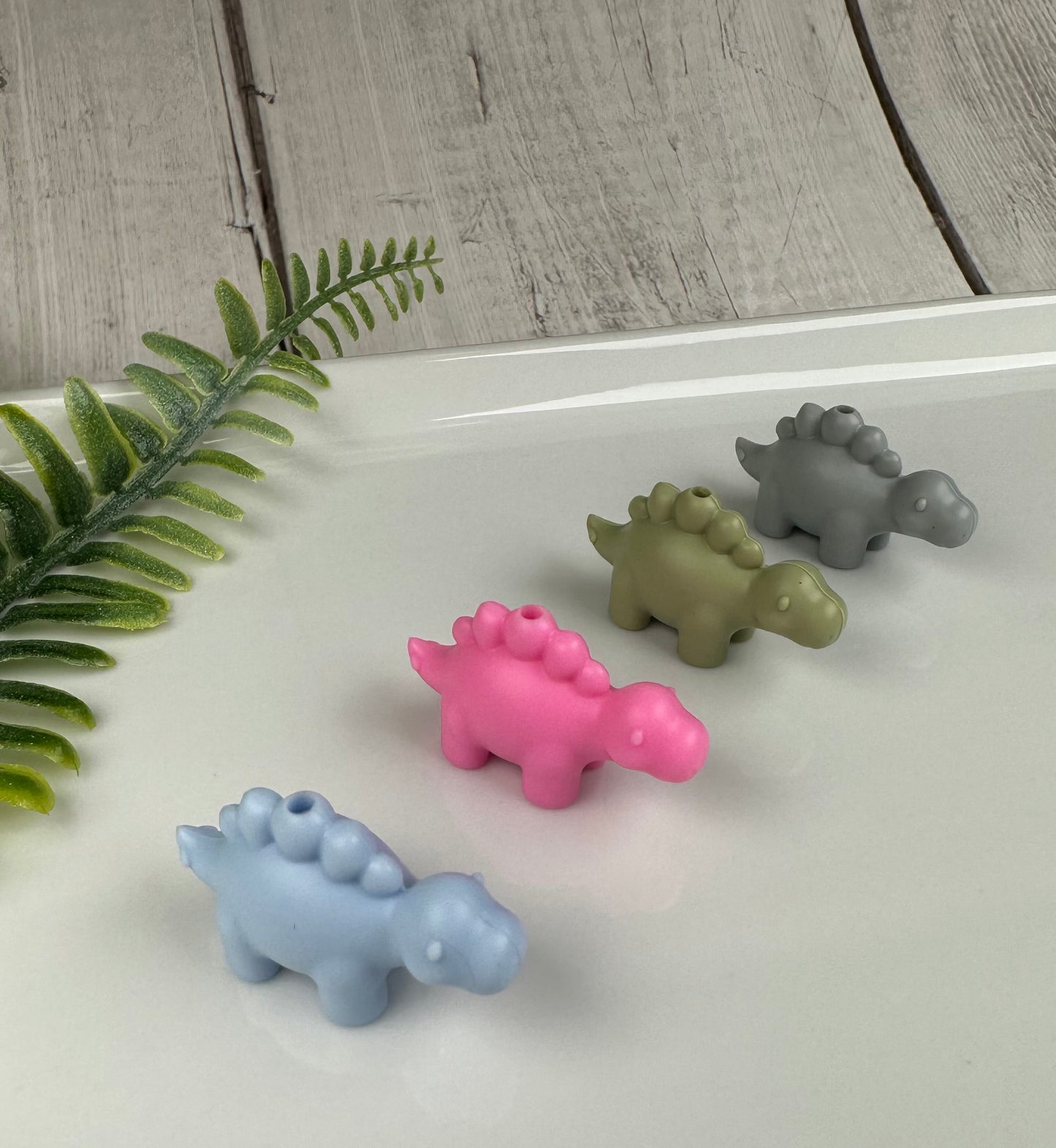 Stegosaurus Dinosaur Silicone Focal Bead, Animal Focal, Dino Silicone Focal Bead