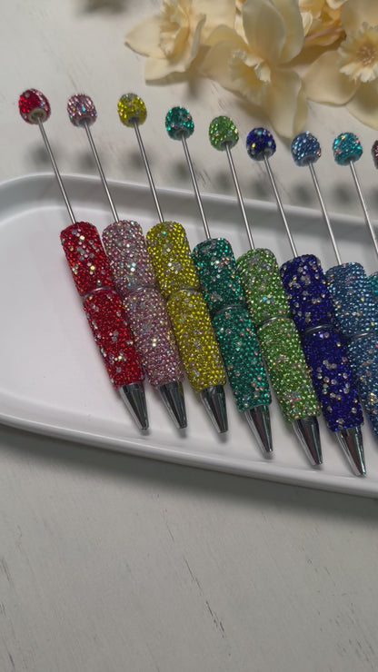 *Beadable Pen DIAMOND Sparkly RHINESTONES, DIY Beaded Pen
