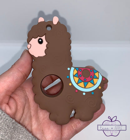 Z- Teether Llama Alpaca  Silicone Teether, Food Silicone Teether,  Animal Teether Pendant, Teething