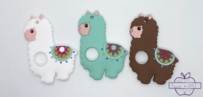 Z- Teether Llama Alpaca  Silicone Teether, Food Silicone Teether,  Animal Teether Pendant, Teething