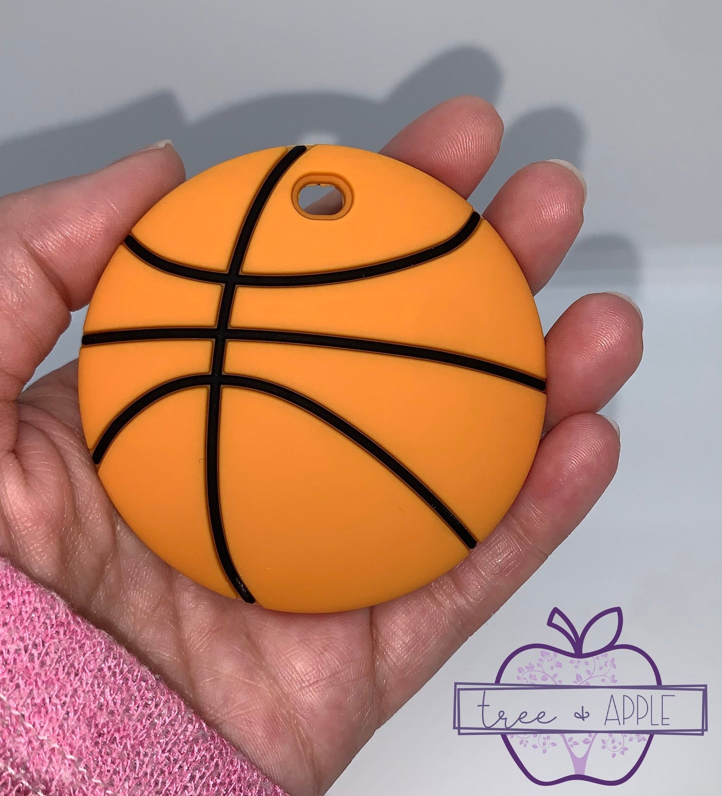 Teether Basketball Teether, Food Silicone Teether,  Sports Teether Pendant, Teething