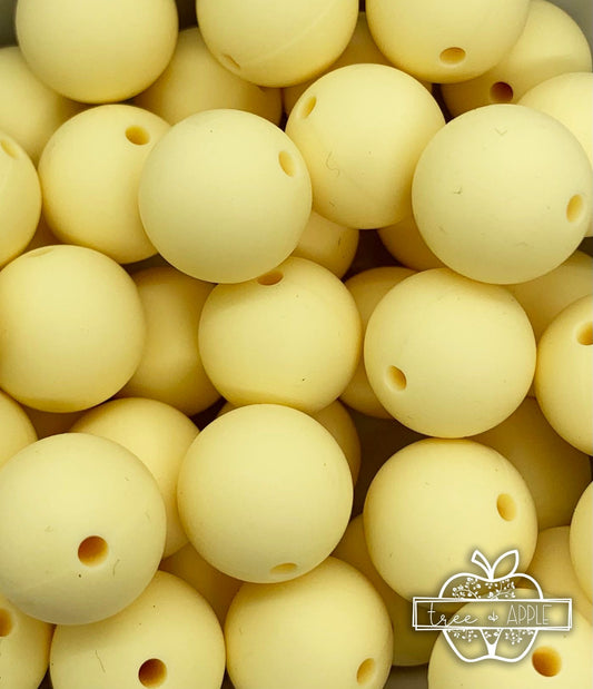15mm Solid Lemon Round Silicone Beads, Beads Wholesale