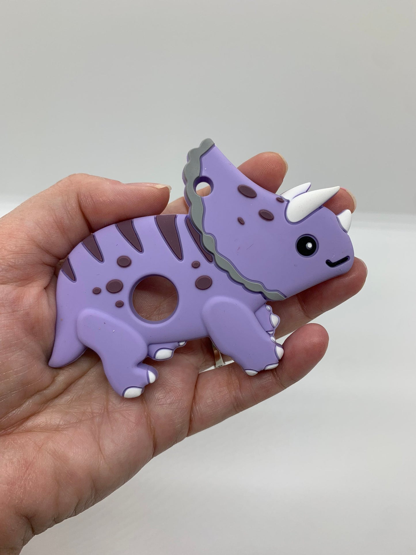 Teether Triceratops Dinosaur Silicone Teether, Silicone Teether,  Animal Teether Pendant, Teething, Pacifier Clip