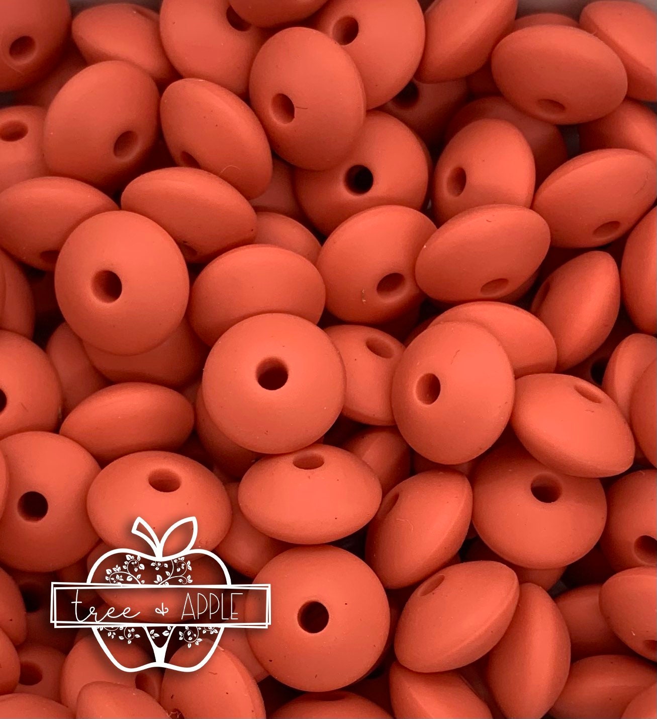 12mm Lentil Solid Sierra Silicone Beads