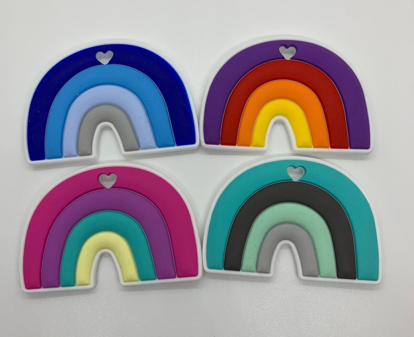 Z- Teether Chunky Rainbow Silicone Teether, Silicone Teether,   Teether Pendant, Teething