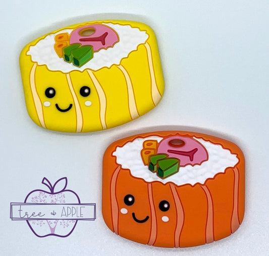 Z- Teether Sushi Silicone Teether, Food Silicone Teether, Teether Pendant