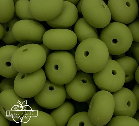 14mm ABACUS Army Green Silicone Beads