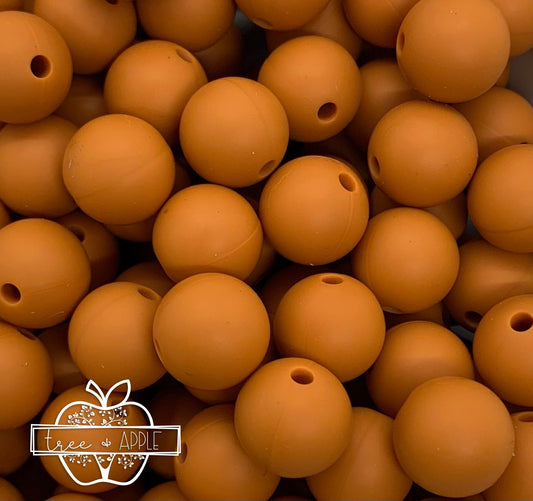 15mm Solid Yam Round Silicone Beads