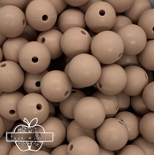 12mm Round Sandstone Silicone Bead