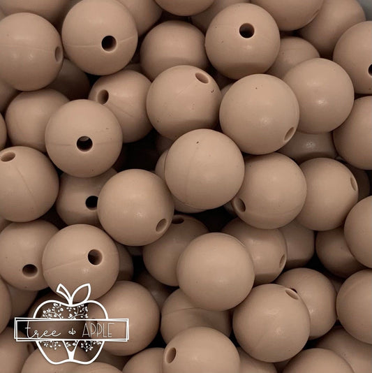 15mm Solid Sandstone Silicone Round Beads