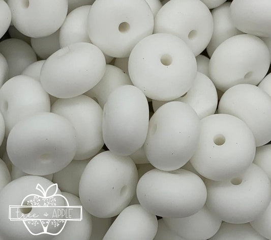 14mm ABACUS White Silicone Beads