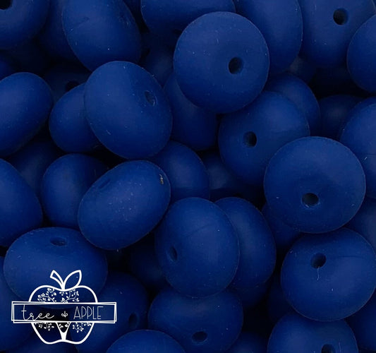 14mm ABACUS Sapphire Blue Silicone Beads