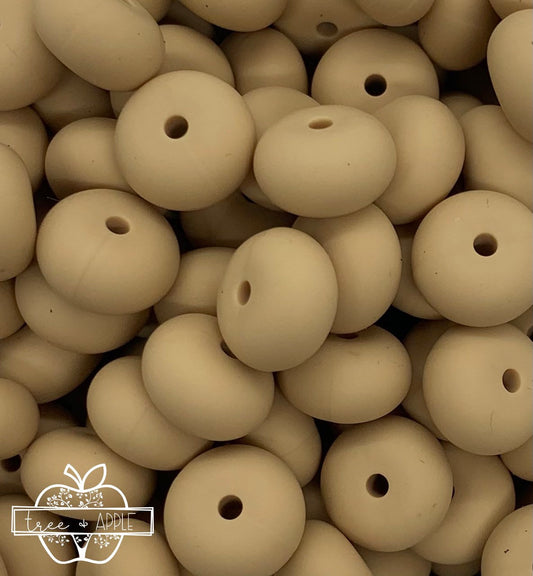 14mm ABACUS Oatmeal Silicone Beads