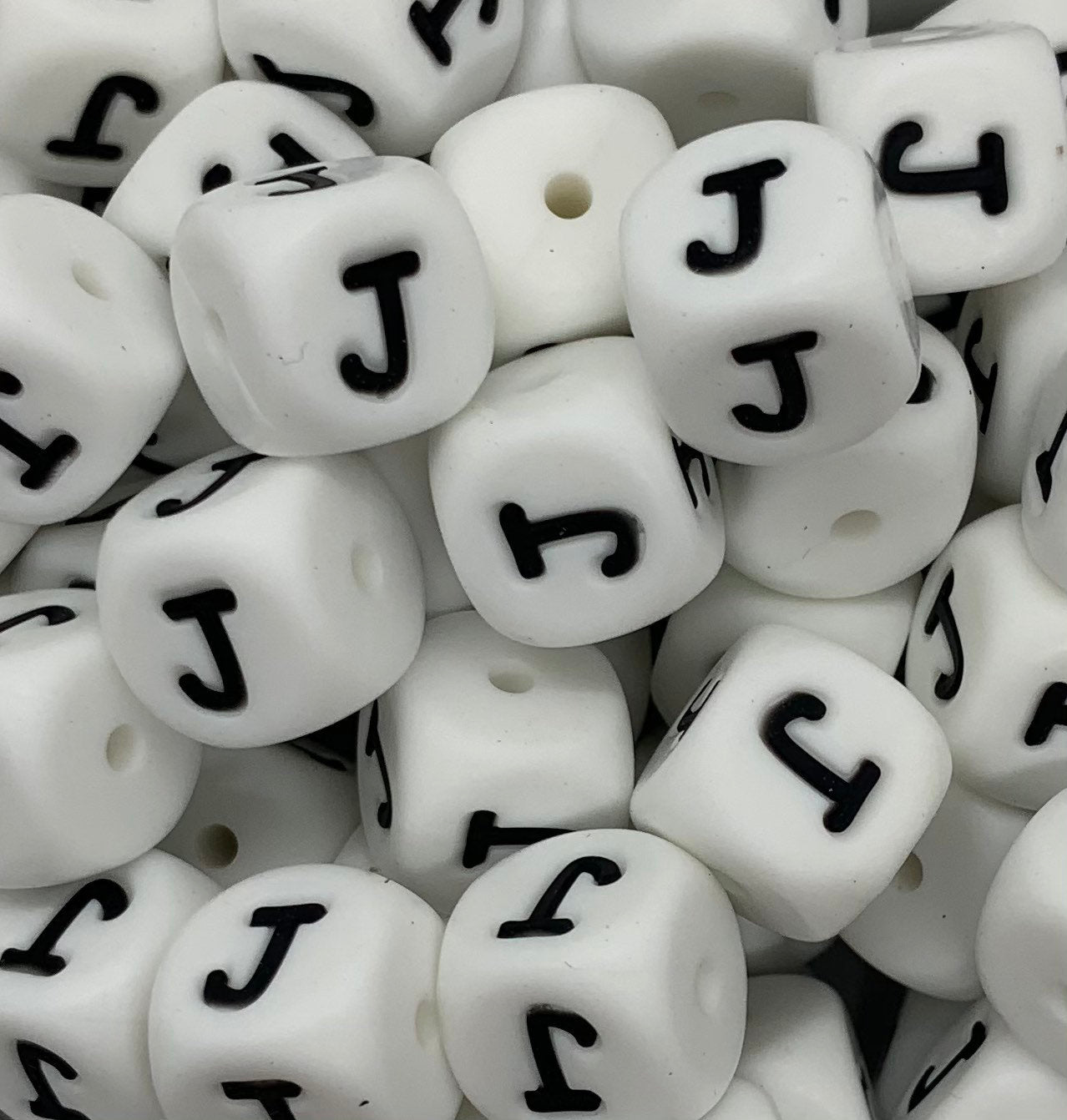 Letter J 12mm White