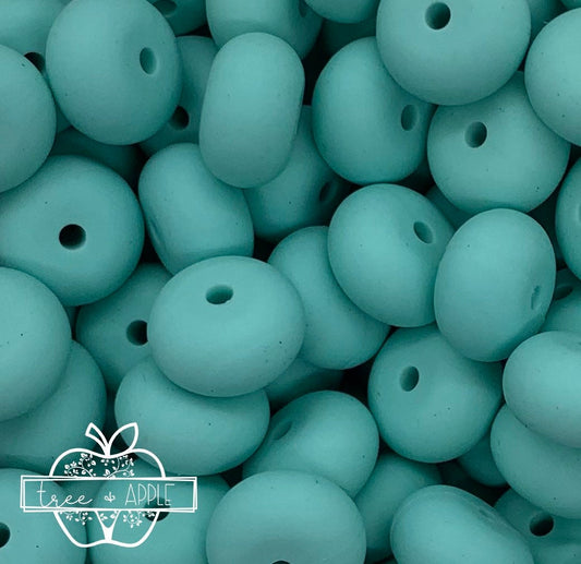 14mm ABACUS Light Turquoise Silicone Beads