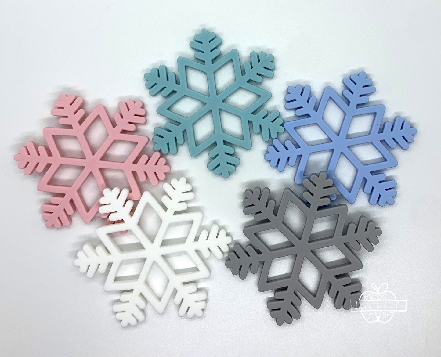Z- Teether One Snowflake Teether, Winter Silicone Teether,Silicone Teether, Christmas Teether Pendant, Teething