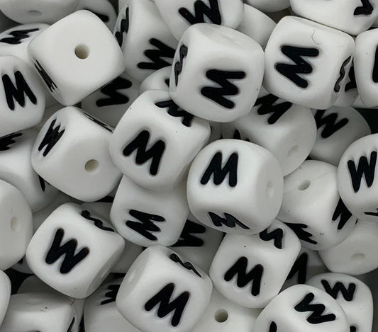 Letter M or W 12mm White