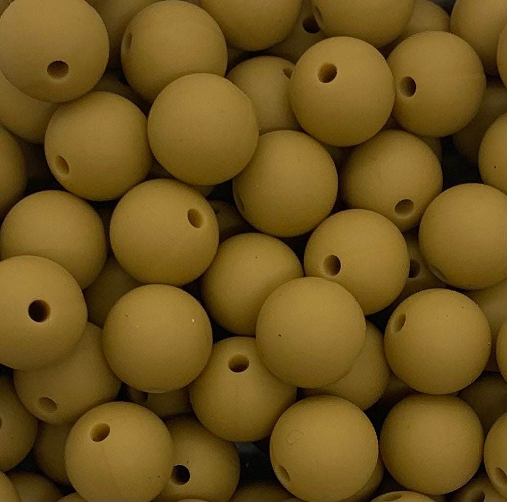 15mm Solid Dandelion Round Silicone Beads