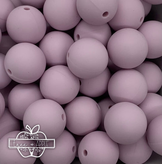 12mm Round Solid Lavender Silicone Beads