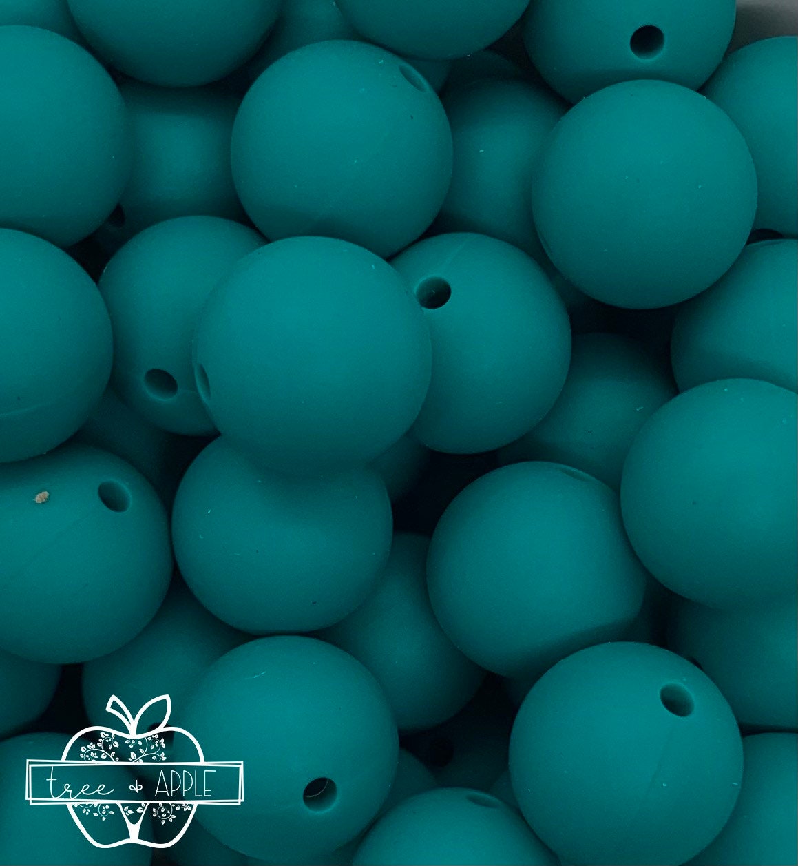 12mm Round Lagoon Silicone Beads