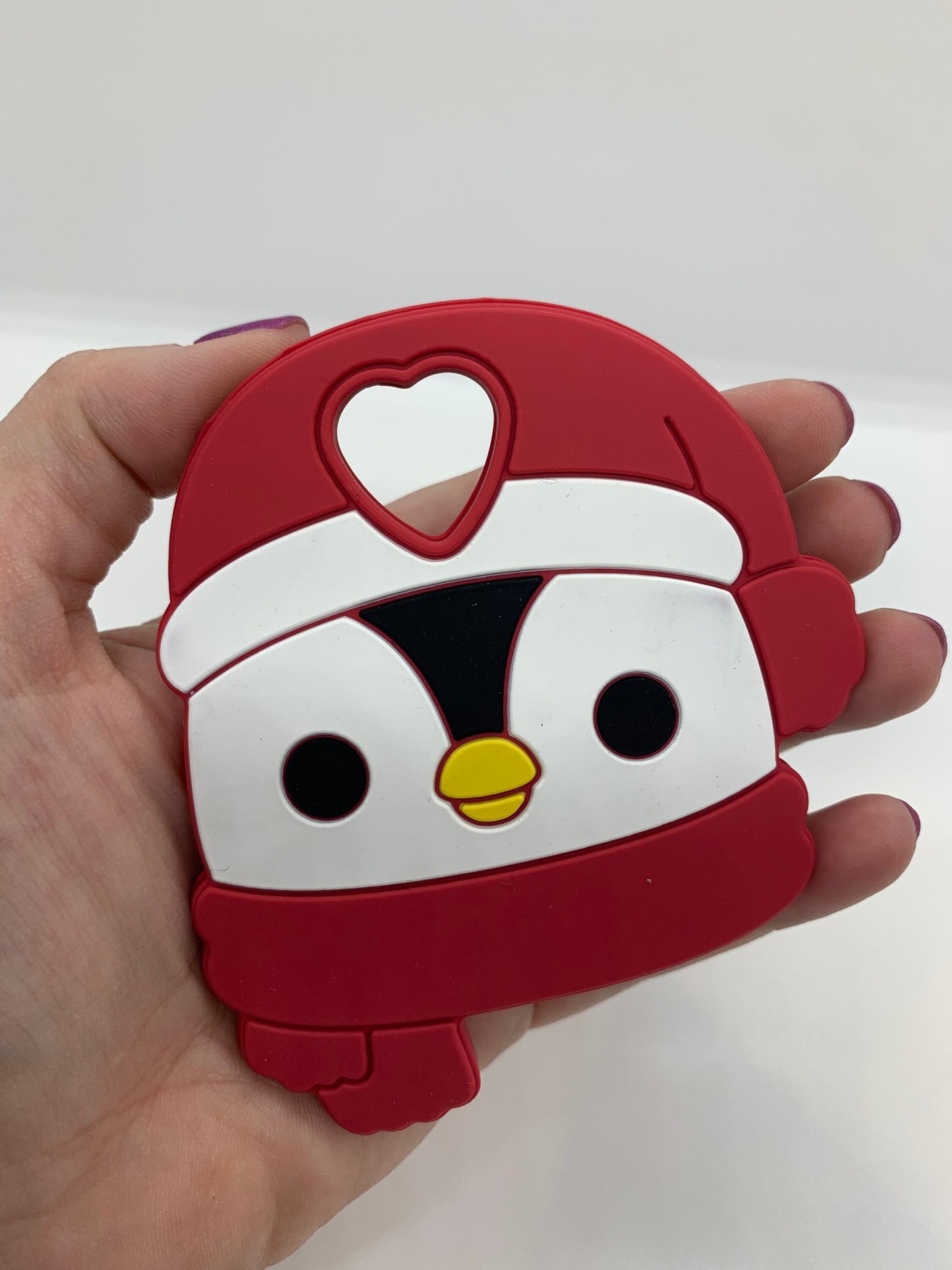 Z- Teether One Christmas Penguin Teether Silicone Teether, Silicone Teether, Christmas Teether Pendant, Teething,