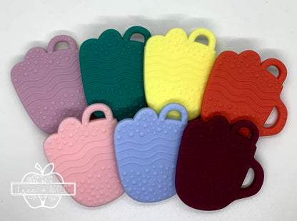 Z- Teether One Hot Chocolate Christmas Teether, Hot Cocoa Silicone Teether, Mug Silicone Teether, Christmas Teether Pendant, Teething,
