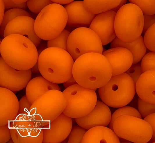 14mm ABACUS Orange Silicone Beads
